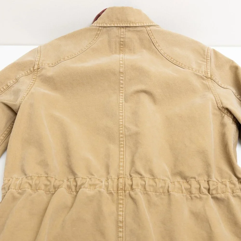 Aritzia TNA Jasper Field Jacket Relaxed Cotton Canvas Vintage Topaz Tan *Altered - Picture 13 of 16
